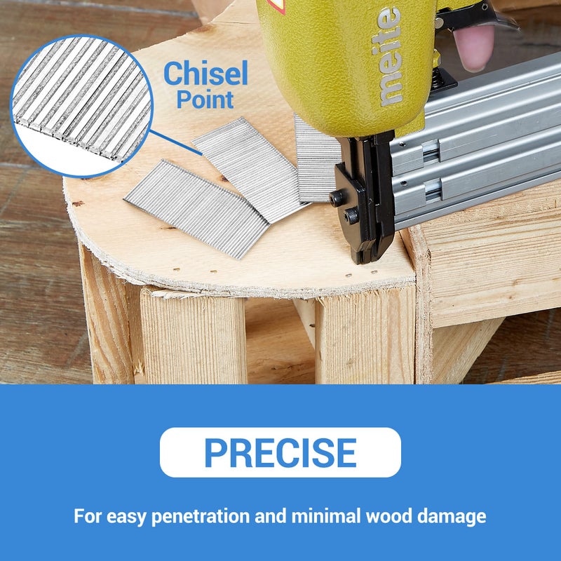 meite 16 Gauge Finish Nails 2-1/2 Inch Galvanized Straight Finishing Nails for Finish Nailer on Woodworking, Upholstery and Framing Projects, 1 Box/2,500PCS - Image 4